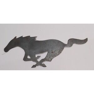 Unbranded Ford Mustang Metal Wall Art OS Gray Good Rustic Pony Silhouette Decor